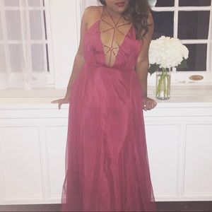 Topshop Petite tulle gown